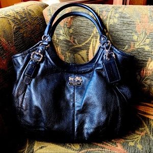 COACH Madison Abigail 18612 Black Leather Purse